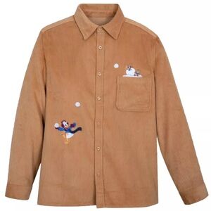 NWT Disney Holiday Homestead Corduroy Button Down Shirt